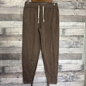 ESNTLS Brown Jogger Women's Drawstring Minimalist Wool Cashmere Blend Small